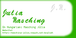 julia masching business card